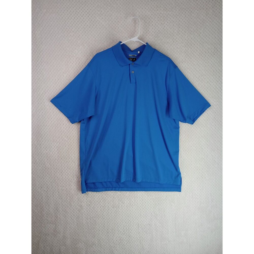 Adidas Climalite Men's XL Blue Short Sleeve Polo Golf Shirt